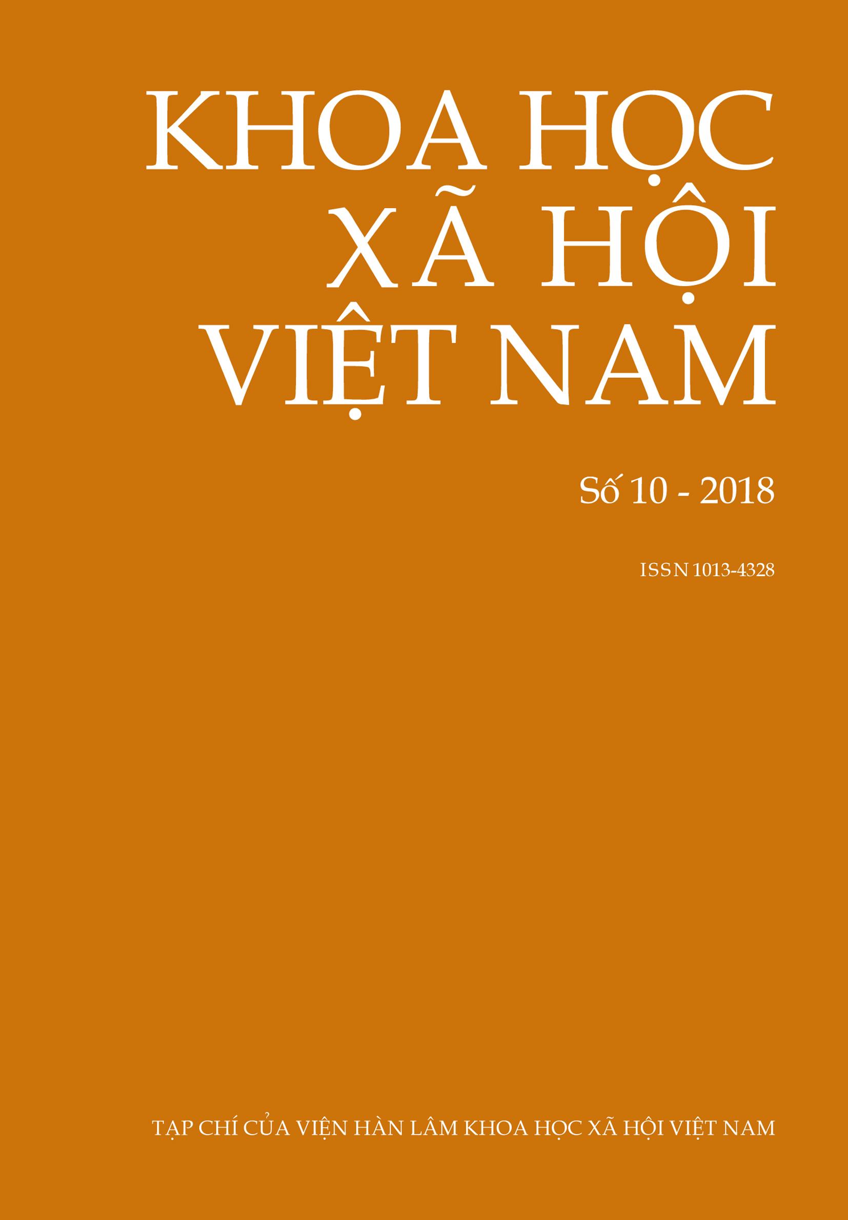 Khoa học xã hội Việt Nam. Số 10 - 2018